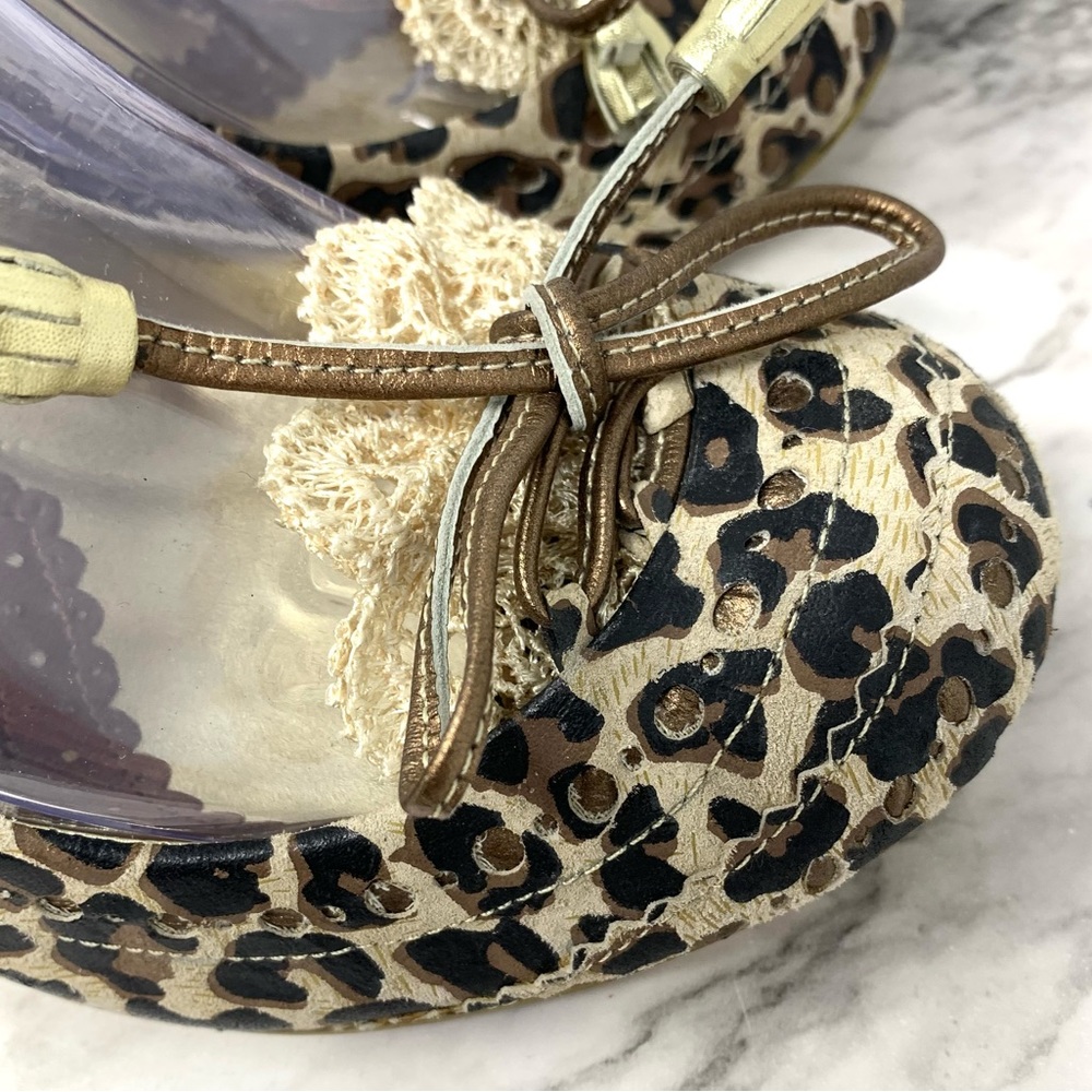 Irregular Choice Edna Leopard Tassel Bow Lace Rococo Pumps 10 Coquette Girl - Picture 13 of 14